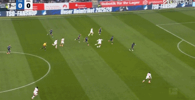 半场：霍芬海姆2-1莱比锡，哈伊达里、伦佩尔建功